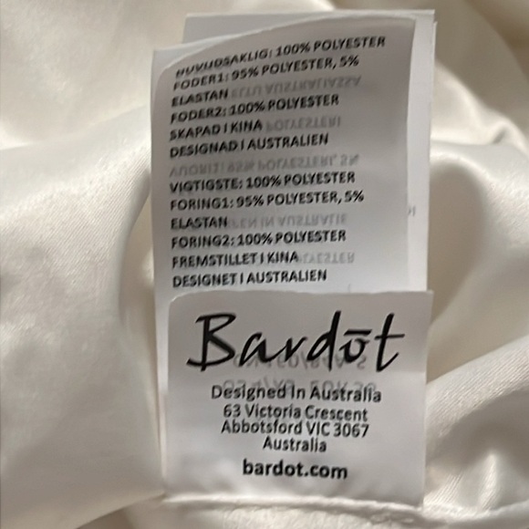 Bardot Piper Mesh Ruffle Hem Minidress Ivory - Picture 15 of 16